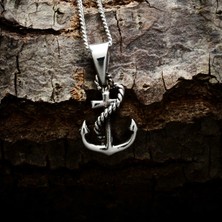Ebrar Silver Gümüş Mini Çapa Kolye 925 Ayar Gümüş Küçük Boy Çapa Figürlü Unisex Kolye