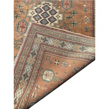 Burak Halı Eskitme El Dokuması Bünyan Halısı 120 x 190 Kiremit Yün Halı