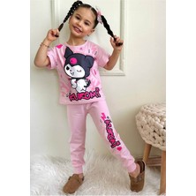 Kıpırık Baby Kız Çocuk Desenli Kısa Pijama Takımı