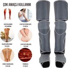 TB Çift Bacak Hava Sıkıştırmalı Isıtmalı Kumandalı Ayak Alt Bacak Diz Üst Bacak Shiatsu Masaj Aleti(2 BACAK & Lenf Drenaj)
