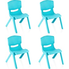 Smartware Fiore 4'lü Set Küçük Şirin Çocuk Sandalyesi Turkuaz
