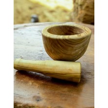 F&swoodart  Zeytin Ağacı Doğal Ahşap Havan 11 x  8 cm - El Yapımı