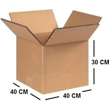 Ambalaj Markt Çift Oluklu Paketleme Kolisi 40x40x30 Cm Esmer Bc Dalga 20 Adet