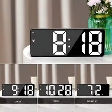 Art Nest  LED Ekran USB Güç Dijital Aynalı Masa Saati