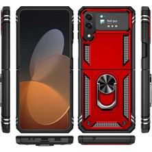 ZORE Galaxy Z Flip 4 Uyumlu Zore Vega Kılıf-Kırmızı
