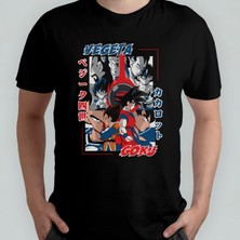 Pixxa Dragon Ball Goku %100 Pamuklu Bisiklet Yaka T-Shirt Model 3