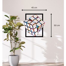 The Hediye Metal Tablo - Küp Rubiks -Renkli Tasarım