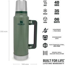 Stanley Termos The Legendary Classic Bottle 1.4L / 1.5QT Hammertone Green