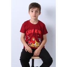 HÇM Erkek Çocuk Tshirt Lion Baskılı Bisiklet E1