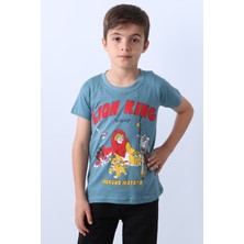 HÇM Erkek Çocuk Tshirt Lion Baskılı Bisiklet E1