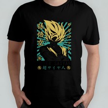 Pixxa Dragon Ball Goku %100 Pamuklu Bisiklet Yaka T-Shirt Model 6