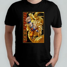 Pixxa Dragon Ball Goku %100 Pamuklu Bisiklet Yaka T-Shirt Model 12
