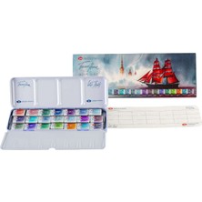 St. Petersburg White Nights Sulu Boya 21 Renk Metal Kutu Granulation Set 191202243