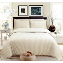 Asya Ponponlu Yatak Örtüsü Seti Çift Kişilik