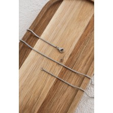 Çelik Kutu Kare Bel Zinciri Denizde Günlük Kullanıma Uygun Ince Box Zincir Kararmaz 60-75CM 1mm