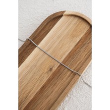 Çelik Kutu Kare Bel Zinciri Denizde Günlük Kullanıma Uygun Ince Box Zincir Kararmaz 60-75CM 1mm
