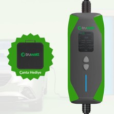 Truwatt ZT207 Taşınabilir Elektrikli Araç Şarj Cihazı Türkçe Menü 16A/3.5KW/220V (7 Metre)