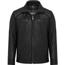 Derimod Mateo Erkek Siyah Deri Ceket 24WGE65352H