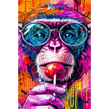 Aden Dekoratif Çok Renkli Mizah Kanvas Tablo