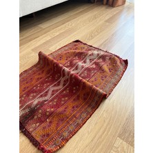 DesignEv 49 x 79  cm  Küçük Renkli Vintage Kilim, El Dokuma Anadolu Kilim, Dekoratif Mini Kilim, Harika Ev si