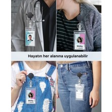 Yaka Kartı ve Yoyo Seti Geri Çekilebilir , Su Geçirmez Şeffaf Kimlik Koruyucu Yaka Kartı Askısı