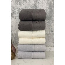 Özdilek Ditsy El-Yüz Havlusu 6 Adet-Krem-Gri-Antrasit