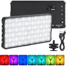 2800-6800K 135 Ledli Rgb LED Işık 4000 Mah Taşınabilir Kamera ve Video Dolgu Işığı Yayın Çekim Işığı