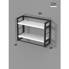 Moniev 2 Raflı Metal Düzenleyici Havluluk Baharatlık Duvara Monte Banyo Rafı Metal Organizer Çok Amaçlı Raf
