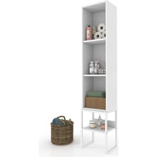 Dekorex BNY131 Beyaz Metal Ayaklı Banyo Dolabı