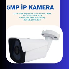 5mp Ip Bullet Kamera Metal Kasa
