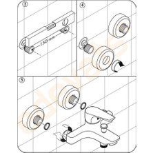E.C.A Eca Niobe Banyo Bataryası + Eca Spil Mafsallı Banyo Üst Takım 1f (Duş Başlığı)