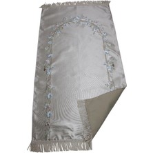 Belıeve Fresh Goblen Jakarlı Dokuma Saten Astarlı Saçaklı Bej Seccade 70 x 120