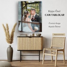 Fanskit 14 Şubat Sevgililer Günü ve Kişiye Özel Ev, Ofis Hediyesi Kırılmaz Temperli Lüks Cam Tablo 50 x 70