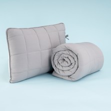 Kullanımı Kolay Tek Kişilik Yastık Alezi ve Yorgan Seti 170X230 cm Gri - Egeo Life Serisi