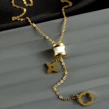 Ebijuteri Gold Renk Çelik Kadın Kolye