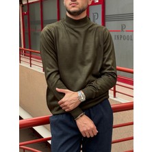 İnpool Erkek, Slim-Fit, Old Money, Yarım Boğazlı Triko Kazak PLTK01