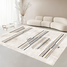 Premium Kalite Kaymaz Taban Silinebilir Salon Mutfak Koridor Halısı Krem G329