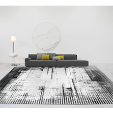 Premium Kalite Kaymaz Taban Silinebilir Salon Mutfak Koridor Halısı Gri S116