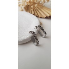 Jewelry O'clock Silver Rlx Model Çelik Küpe