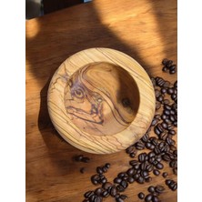 F&s Woodart Zeytin Ağacı Tek Parça El Yapımı Doğal Ahşap 15  cm  Yuvarlak Kase Tabak Çerezlik