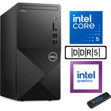 Dell Vostro 3030 mt Intel Core I5 12400 16GB Ddr5 512GB SSD Windows 11 Pro Intel® UHD Graphics 730 Masaüstü Bilgisayar N3030I5EMEAP07 + Zetta USB Bellek