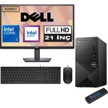 Dell Vostro 3030 mt Intel Core I5 12400 32GB Ddr5 256GB SSD 21.5" Fhd Ubuntu Intel® UHD Graphics 730 Masaüstü Bilgisayar 21N3030I5EMEAU16 + Zetta USB Bellek