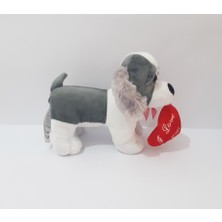 25X21 cm Kalpli Peluş Oyuncak Köpek Sevimli Peluş Oyuncak Çocuklar Için Hediye