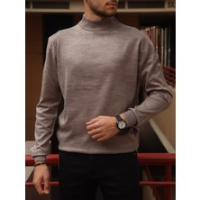 İnpool Erkek, Slim-Fit, Old Money, Yarım Boğazlı Triko Kazak PLTK01