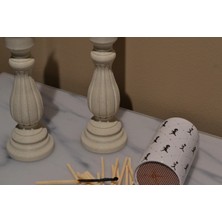 Erc Technology Roma Sütun Mumluk 2'li Set Şamdanlık (16.5 cm )
