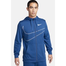 Nike Dri-Fit Fleece Hoodie Full Zip Energy Erkek Mavi Spor Sweatshrit