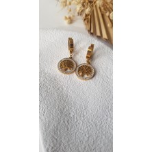 Jewelry O Clock Joc Yaşam Ağacı Çelik Küpe