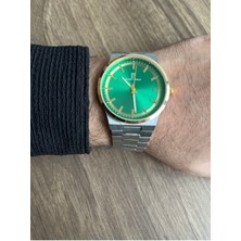 Zios Lüks Spor Erkek Kol Saati - Gümüş Renk, Yeşil Kadran, KS1091