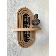 Step And Maker Ahşap Ortası Desenli Duvar Rafı (Mdf) - Labirent
