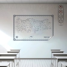 Zero Land Statik Kağıt Renksiz Türkiye Haritası 56  cm   x  100  cm  11